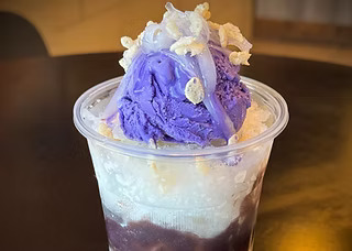 Ninja Halo Halo - Filipino shaved ice dessert with mixed fruits and toppings